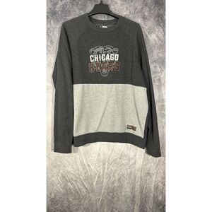 NFL Team Apparel Crewneck‎ Pullover Sweater Men's True Large Gray Chicago Bears